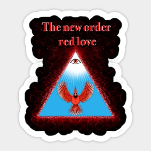 Red Cardinal bird new order red love Sticker